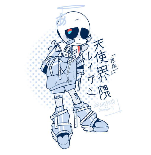 My old Echoi art style imitation drawing, features Raven in mizuiro tenshi kaiwai fashion